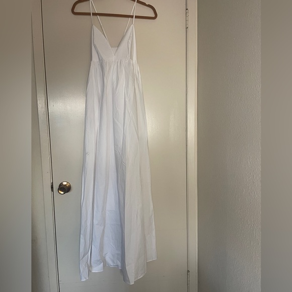 NWT Susana Monaco Poplin String V Maxi Dress Size S - Picture 5 of 9